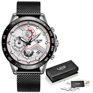 MW76 - LIGE 2020 New Fashion Mens Watches with Stainless Steel Sports Chronograph Quartz - FREE SHIPPING