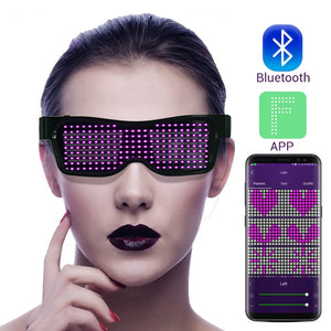 WS57 - Magic Bluetooth LED Party Glasses APP Control Luminous Glasses EMD DJ Electric Syllables - FREE SHIPPING