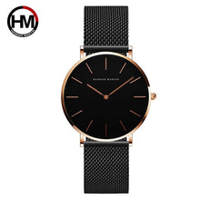 Load image into Gallery viewer, WW50 - Japan Quartz Movement High Quality 36mm hannah Martin Women Stainless Steel Mesh Rose Gold Waterproof Ladies Watch - FREE SHIPPING