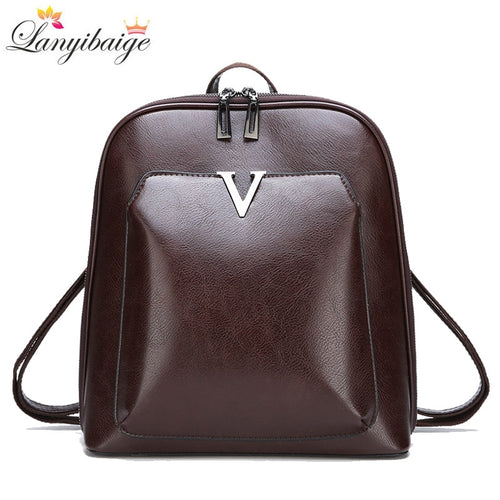 WB101 - 2021 New Women Vintage Luxurious Leather Women's Shoulder Backpack Large Capacity Bag - FREE SHIPPING