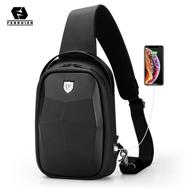 MB54 - Trendy Waterproof Anti-theft Crossbody Bag  with USB Charging For Men - FREE SHIPPING