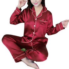 Load image into Gallery viewer, WP09 - Women Pajamas Sleepwear Set 2021 2 Pieces Silk Satin Pajamas Suit - FREE SHIPPING