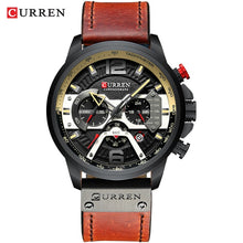 Load image into Gallery viewer, MW80 - CURREN Casual Sport Watch for Men Blue Top Brand Luxury Military Leather Chronograph Wrist watch - FREE SHIPPING