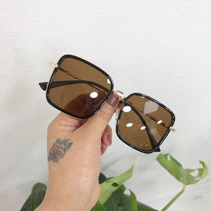 WS56 - 2021 Square Alloy Frame Oversized Luxury Women's Sunglasses UV400 - FREE SHIPPING