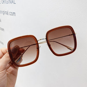 WS56 - 2021 Square Alloy Frame Oversized Luxury Women's Sunglasses UV400 - FREE SHIPPING
