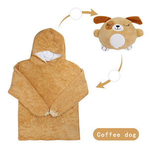 CP09 - Children's Fleece Pet Hooded Pajamas - FREE SHIPPING
