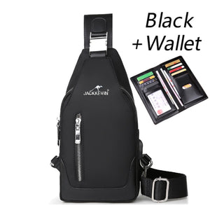 MB48 - Men's Shoulder Crossbody Casual Bags with USB charging - FREE SHIPPING