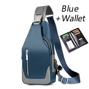 MB48 - Men's Shoulder Crossbody Casual Bags with USB charging - FREE SHIPPING