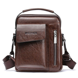 MB52 - New Men's Business Genuine Leather Mini Crossbody Bag - FREE SHIPPING