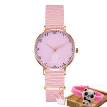 Load image into Gallery viewer, CW25 - Teen&#39;s Pink Pussy Cat Quartz Watch - FREE SHIPPING