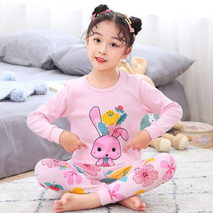 CP01 - Children's Long Sleeve Cotton Pajamas Sets and Sleepwear For Kids 4 6 8 10 12 Years - FREE SHIPPING