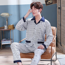 Load image into Gallery viewer, MP01 - Men&#39;s Soft Thin Long-Sleeved Lapel Pajamas Sets - FREE SHIPPING