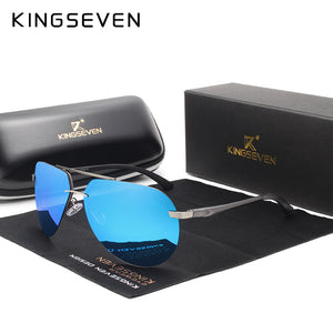 MS45 - KINGSEVEN Aluminum HD Polarized Aviation Sunglasses - FREE SHIPPING